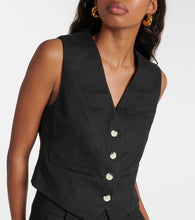 Veronica Beard Bennett linen-blend twill vest