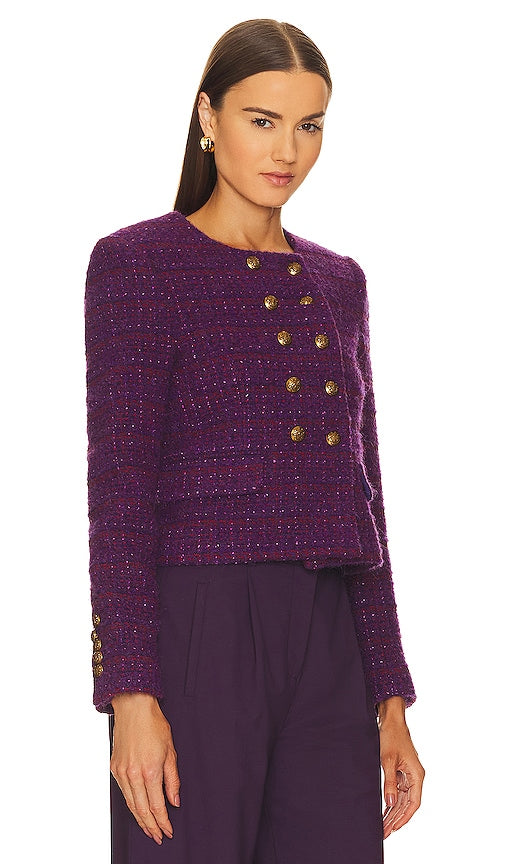 Veronica Beard Bentley Jacket in Purple