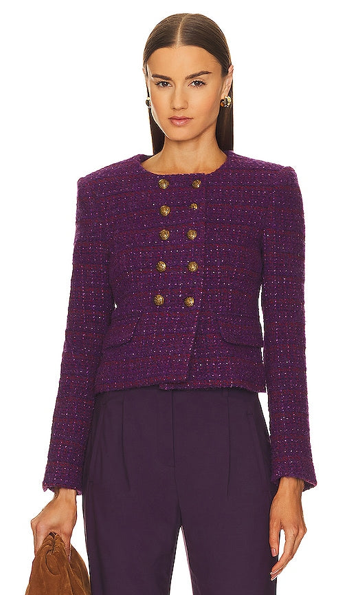 Veronica Beard Bentley Jacket in Purple - Veronica Beard Bentley Veste en Violet - Veronica Beard 紫色宾利夹克 - Veronica Beard Bentley Jacke in Lila - Veronica Beard Bentley 재킷 색상 - Giacca Bentley Veronica Beard in viola