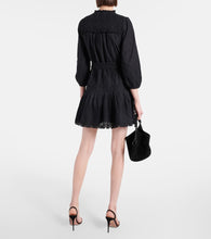 Veronica Beard Chrisjen embroidered cotton minidress
