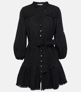 Veronica Beard Chrisjen embroidered cotton minidress