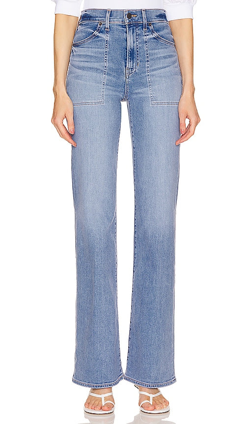 Veronica Beard Crosbie High Rise Skinny Flare in Denim-Light - Veronica Beard Crosbie - Pantalon évasé skinny taille haute en denim clair - Veronica Beard Crosbie 浅牛仔布高腰紧身喇叭裤 - Veronica Beard Crosbie High Rise Skinny Flare in Denim-Light - Veronica Beard Crosbie 하이 라이즈 스키니 플레어 - Abito svasato skinny a vita alta Veronica Beard Crosbie in denim chiaro