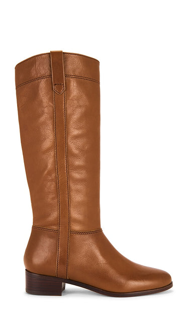 Veronica Beard Dwyer Boot in caramel | Hazelwood Knee-High Boots for Women