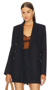 Veronica Beard Ellette Dickey Jacket in Navy - Veronica Beard - Ellette Dickey - Veste en bleu marine - Veronica Beard Ellette Dickey 海军蓝夹克 - Veronica Beard Ellette Dickey Jacke in Marineblau - Veronica Beard Ellette Dickey 재킷 색상 네이비 - Giacca Veronica Beard Ellette Dickey in blu scuro