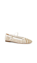 Veronica Beard Ellie Woven Flat in Cream