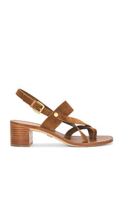 Veronica Beard Elodie Heel in Brown | Hazelwood Strappy Heels for Women