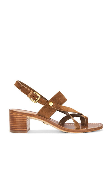 Veronica Beard Elodie Heel in Brown | Hazelwood Strappy Heels for Women