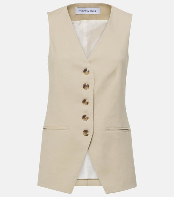 Veronica Beard Liff linen-blend vest