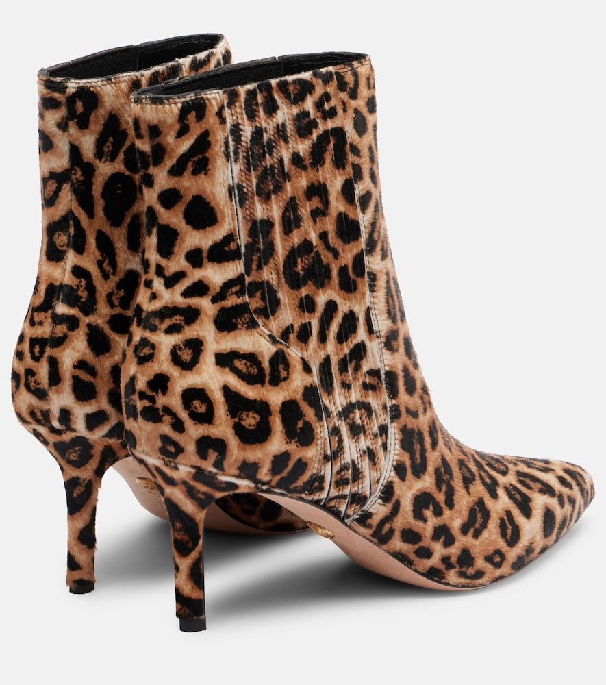 Veronica Beard Lisa 70 leopard-print calf hair ankle boots