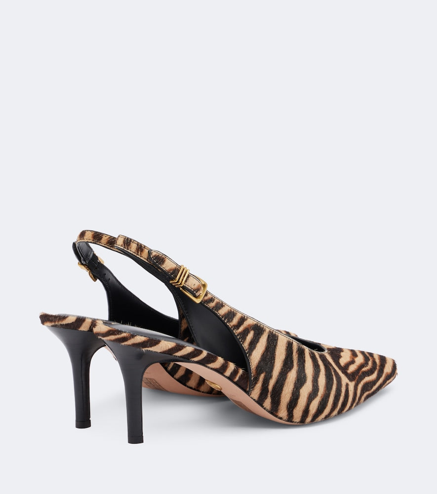 Veronica Beard Luciana calf hair slingback pumps
