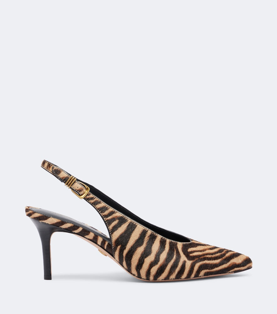 Veronica Beard Luciana calf hair slingback pumps