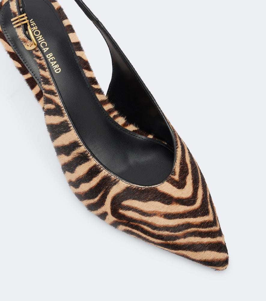 Veronica Beard Luciana calf hair slingback pumps