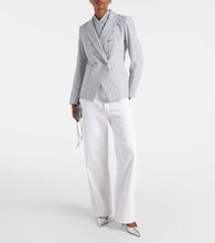 Veronica Beard Miller cotton seersucker blazer