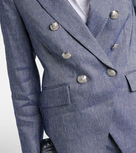 Veronica Beard Miller double-breasted linen-blend blazer