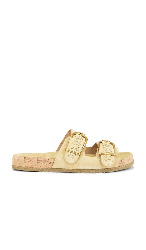 Veronica Beard Page Sandal in Beige | Desert Slides for Women