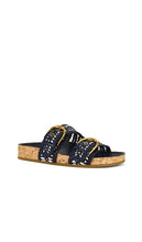 Veronica Beard Prue Woven Sandal in Navy