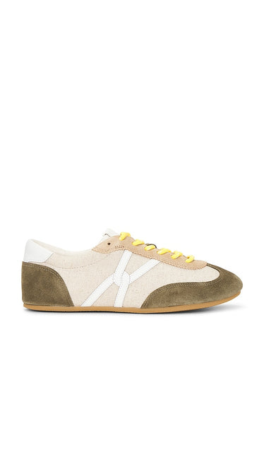 Veronica Beard Riviera Sneakers in Green | Sand & Stone Army Low Top Sneakers for Women