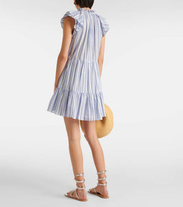 Veronica Beard Striped cotton minidress