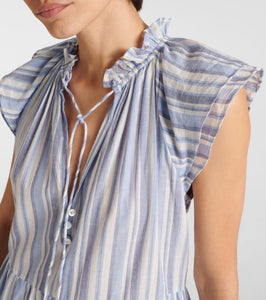 Veronica Beard Striped cotton minidress