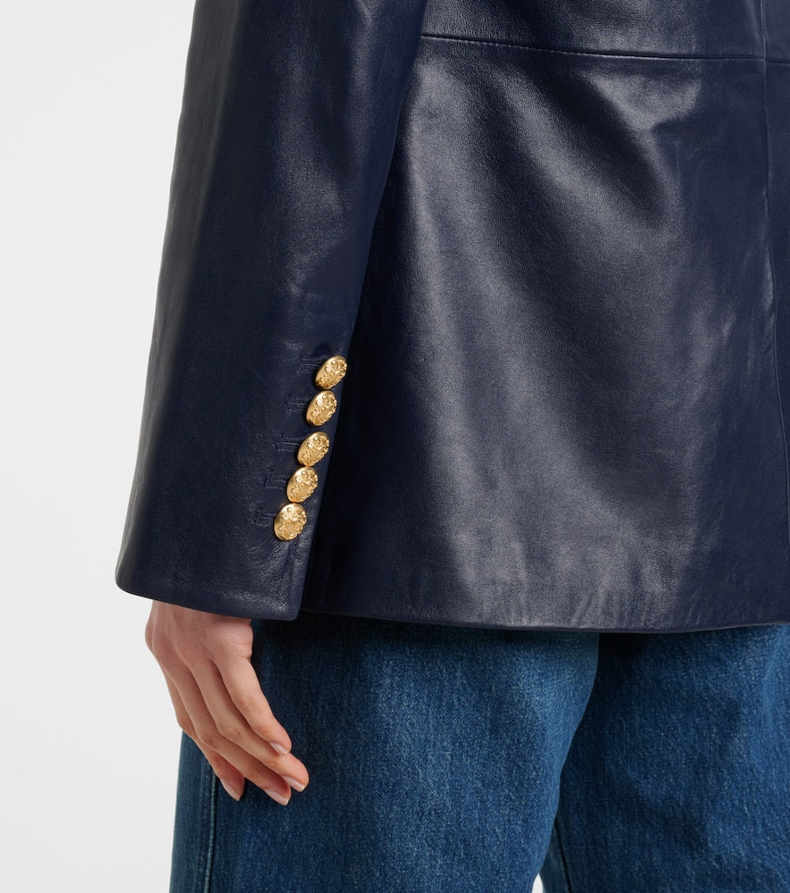 Veronica Beard Vega leather blazer