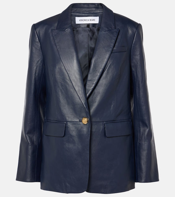 Veronica Beard Vega leather blazer