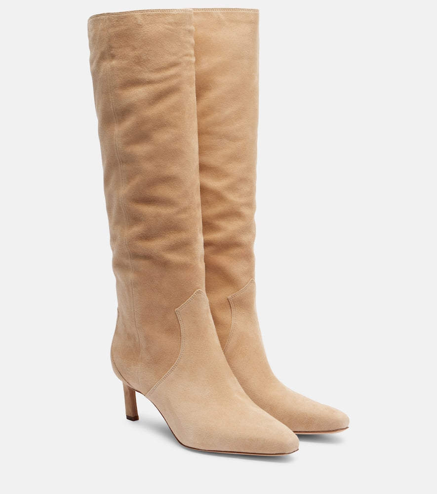 Beige Veronica Beard Kinna 55 suede knee-high boots - Knee-high Boots