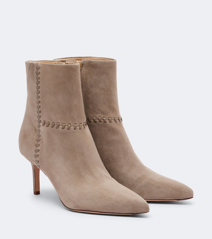 Beige Veronica Beard Lisa suede ankle boots - Ankle Boots