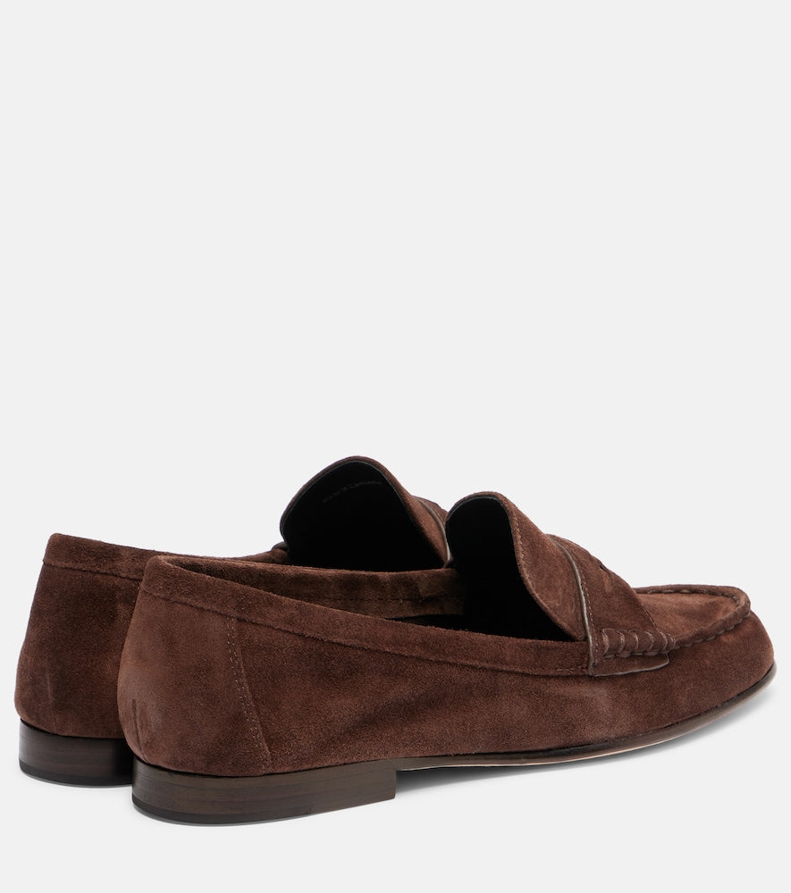 Brown Veronica Beard Suede penny loafers - Loafers