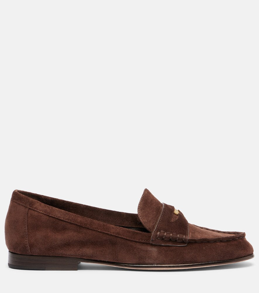 Brown Veronica Beard Suede penny loafers - Loafers
