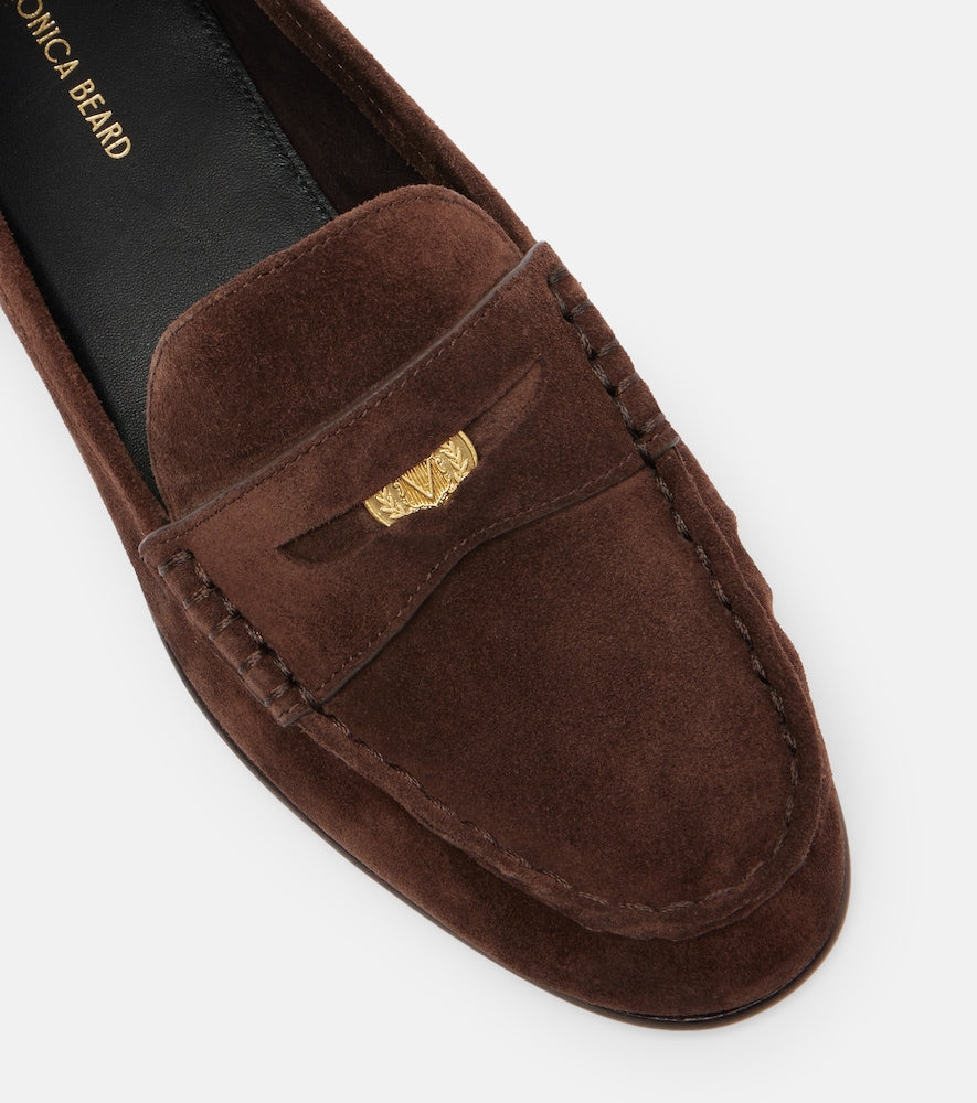 Brown Veronica Beard Suede penny loafers - Loafers