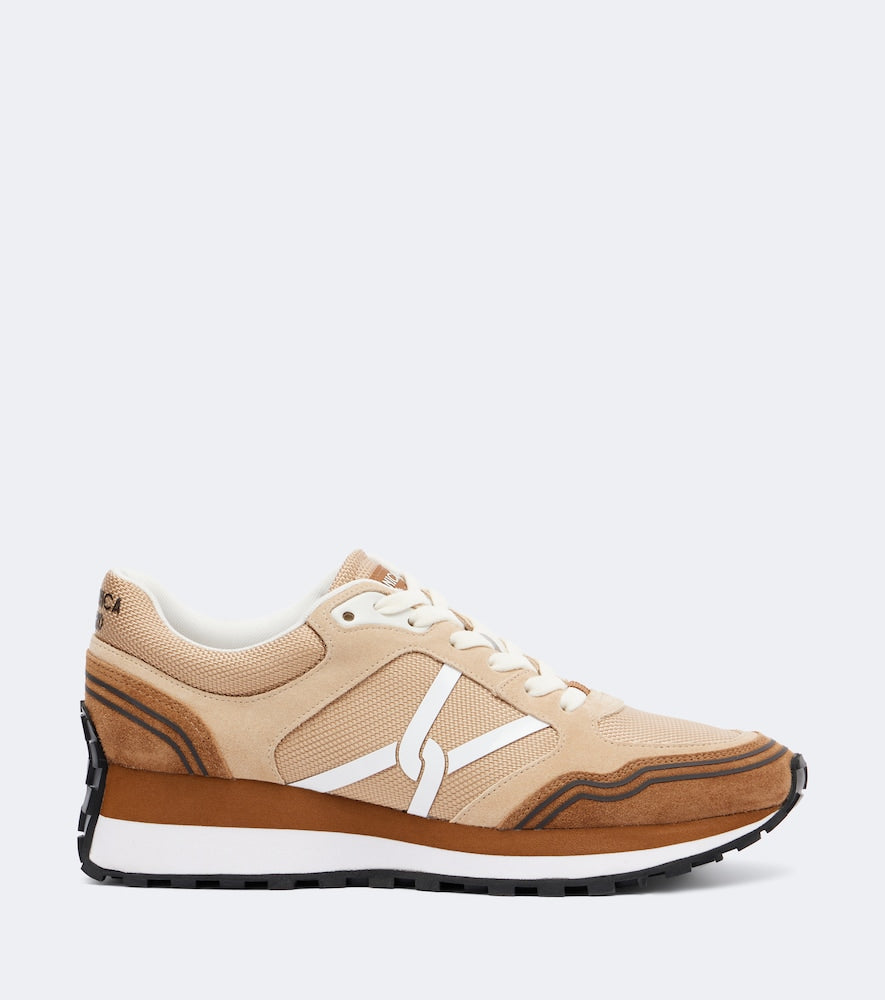 Veronica Beard Valentina suede-trimmed sneakers in Brown - Low-Top Sneakers