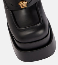 Versace Aevitas leather platform loafer pumps