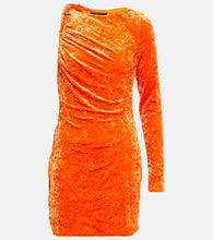 Versace Asymmetric velvet minidress. 范思哲不对称天鹅绒迷你连衣裙
