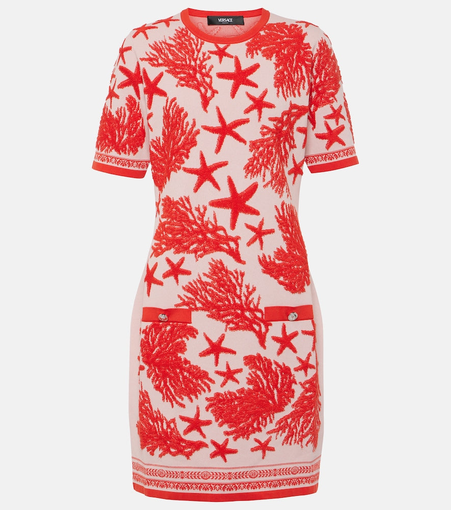 Versace Barocco Sea jacquard minidress. Versace Barocco Sea 提花迷你连衣裙