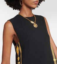 Versace Barocco crêpe and twill shift dress