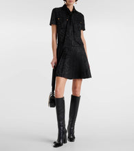 Versace Barocco crêpe de chine minidress