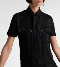 Versace Barocco crêpe de chine minidress