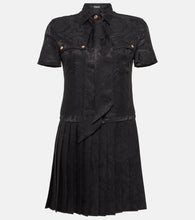 Versace Barocco crêpe de chine minidress