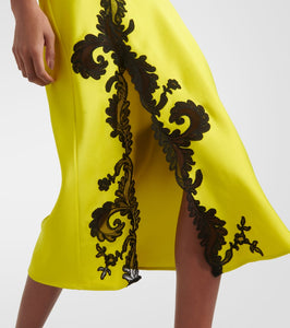Versace Barocco lace-appliqué slip dress