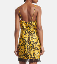 Versace Barocco silk camisole minidress