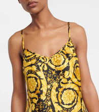 Versace Barocco silk camisole minidress