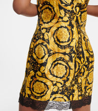 Versace Barocco silk camisole minidress