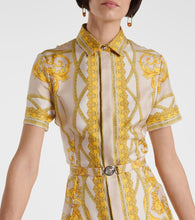 Versace Barocco silk twill shirt dress
