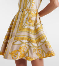 Versace Barocco silk twill shirt dress