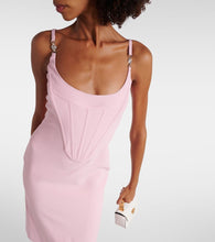 Versace Corset crêpe midi dress