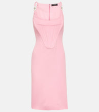 Versace Corset crêpe midi dress