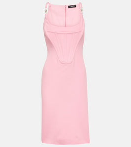 Versace Corset crêpe midi dress