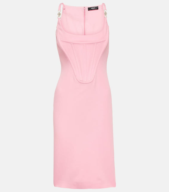 Versace Corset crêpe midi dress