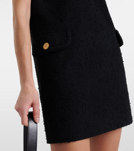 Versace Cotton-blend tweed shift dress