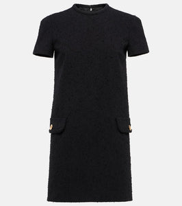 Versace Cotton-blend tweed shift dress